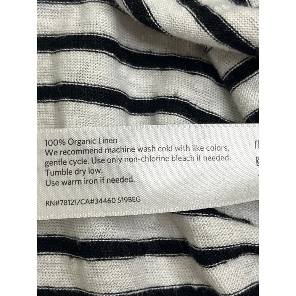 Eileen Fisher Stripe Organic Linen Knit Shift popover Dress,Size large,MSRP $188 - Picture 4 of 8